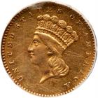 1870-S $1 Gold Indian ANACS AU50 Details