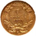 1870-S $1 Gold Indian ANACS AU50 Details - 2