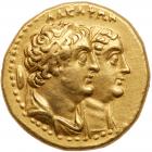 Ptolemaic Kingdom. Ptolemy II Philadelphos, with ArsinÃ¶e II, 285-246 BC. Gold Stater (13.86g)