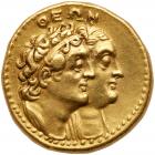 Ptolemaic Kingdom. Ptolemy II Philadelphos, with ArsinÃ¶e II, 285-246 BC. Gold Stater (13.86g) - 2