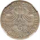 Germany. 5 Mark, 1955-G NGC AU58 - 2