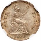 Great Britain. Four Pence (Groat), 1888 NGC MS65 - 2