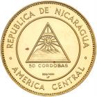 Nicaragua. 50 Cordobas, 1967 PCGS MS67 PL