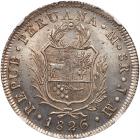 Peru. 8 Reales, 1826-JM (Lima) NGC MS61 - 2