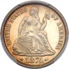 1874 Liberty Seated 10C. Arrows