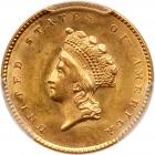 1855 $1 Gold Indian PCGS MS62