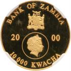 Zambia. 10000 Kwacha, 2000 NGC PF68 UC