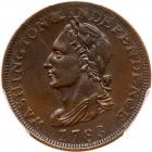 1783 Washington token. UNITY STATES PCGS AU58