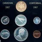 Canada.7 Piece Proof Set with Gold 20 Dollar, 1967 Choice Brilliant Proof