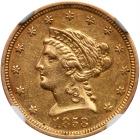 1858-C $2.50 Liberty NGC AU53