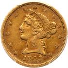 1843-D $5 Liberty. Med D PCGS VF35