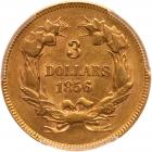 1856 $3 Gold PCGS AU55 - 2