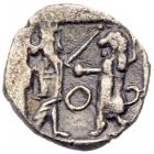 Phoenicia, Sidon. Baalshallim II. Silver 1/16 Shekel (0.63 g), ca. 401-366 BC Ab - 2