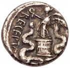 Octavian. Silver Quinarius (1.61 g), 29-28 BC About VF - 2