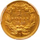 1855-D $1 Gold Indian PCGS AU58 - 2