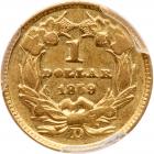 1859-D $1 Gold Indian PCGS AU50 - 2