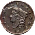 1831 N-12/1 R2 (as a die state) Large Letters PCGS AU Details Cleaning