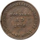 1833 Liberia American Colonization Society Cent VF30