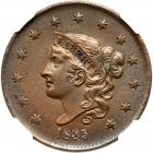 1835 N-15 R2 Head of 1836 NGC Unc Details Improperly Cleaned