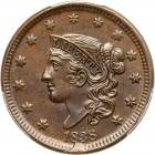 1838 N-4 R2 PCGS graded MS65 Brown, CAC Approved