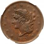 1839 N-13 R2 NGC graded MS61 Brown