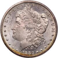 1880-CC Morgan $1. Rev of 1879 PCGS MS62
