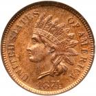 1874 Indian Head 1C NGC MS63 RB