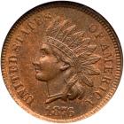 1876 Indian Head 1C ANACS MS64 RB