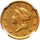 1852-O $1 Gold Liberty NGC AU55