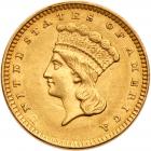 1857 $1 Gold Indian EF45