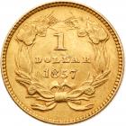 1857 $1 Gold Indian EF45 - 2