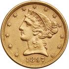 1897 $5 Liberty EF45