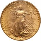 1908-D $20 St. Gaudens. Motto NGC MS61