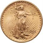 1911-S $20 St. Gaudens AU58