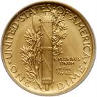 2016-W Mercury Dime Centennial Gold Coin - 2