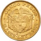 Colombia. 5 Pesos, 1924-B Unc - 2