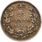 Canada. 25 Cents, 1886/7 PCGS EF - 2