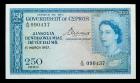 Cyprus. 250 Mils, 1957 Choice EF