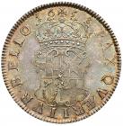 Oliver Cromwell (d.1658), Silver Crown of Five Shillings, 1658, 8 in date struck over 7 - 2