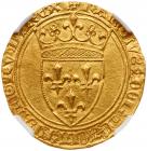 France. Charles VI (1380-1422). gold Ecu d'or a la couronne, undated (3.73g)