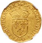 France. Charles IX (1560-1574). gold Ecu d'or, 1567-B (3.29g)