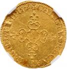 France. Louis XIII (1610-1643). gold Ecu d'or, 1636-A (3.36g) - 2