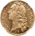 France. Louis XV (1715-1774). Gold Louis d'or au bandeau, 1745-W (Lille)