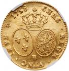 France. Louis XV (1715-1774). gold 2 Louis d'or au bandeau, 1758-BB (Strasbourg) - 2