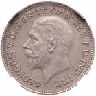 George V (1910-36), 0.500 Silver Matt Proof Sixpence, 1927