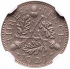 George V (1910-36), 0.500 Silver Matt Proof Threepence, 1927 - 2