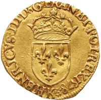 France. Henry III (1574-1589). gold Ecu d'or au soleil, 1578-K (3.3g)