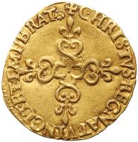 France. Henry III (1574-1589). gold Ecu d'or au soleil, 1578-K (3.3g) - 2