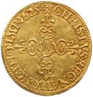 France. Louis XIII (1610-1643). gold Half Ecu d'or, 1625-A (1.68g) - 2