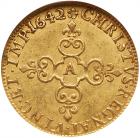 France. Louis XIII (1610-1643). Gold Ecu d'or, 1642-A, Paris - 2